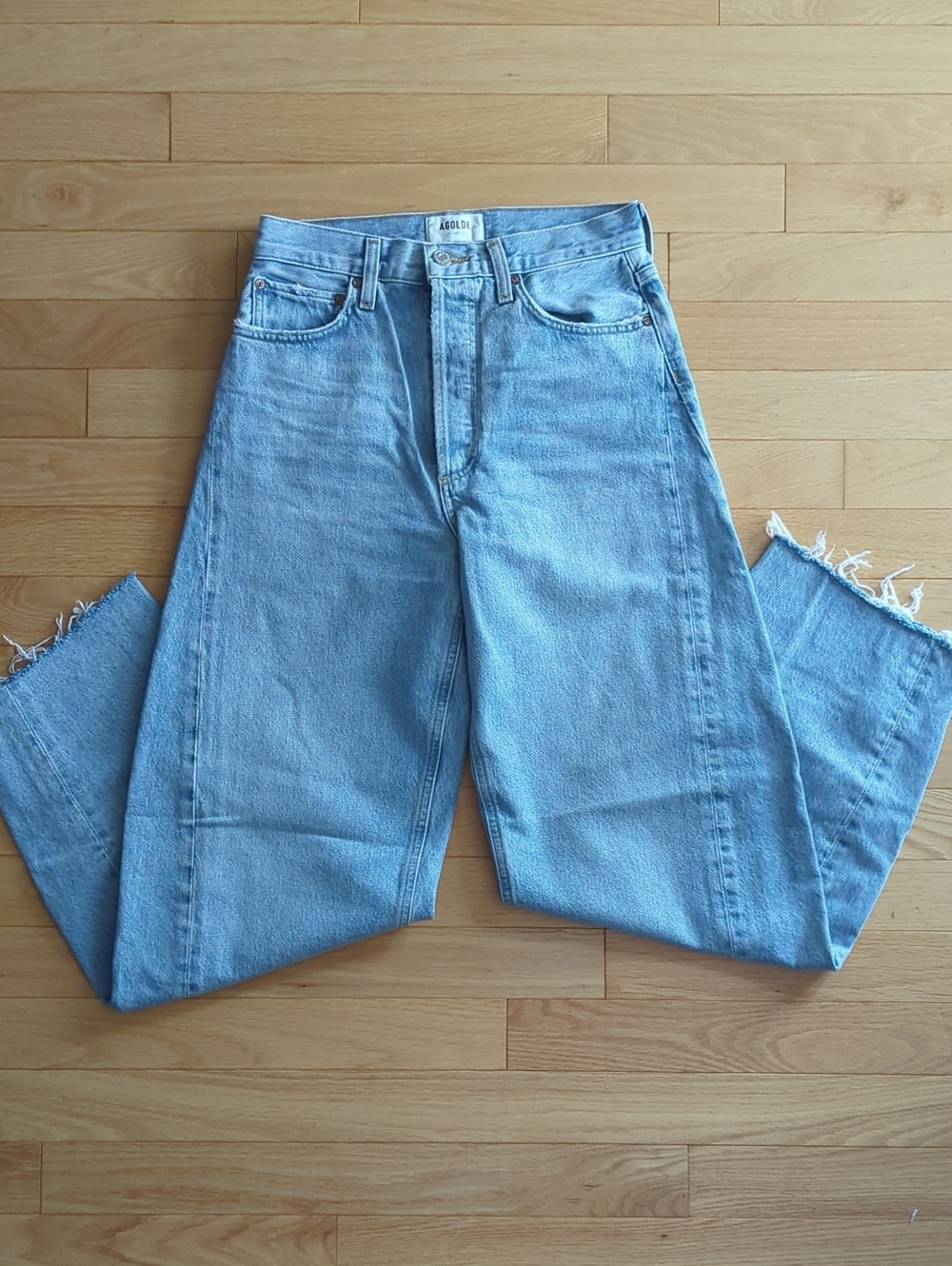 AGOLDE Blue Luna High Rise Pieced Taper Jeans